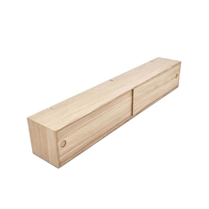 MOORE VANGEREOL - SKAB MED SKYDELÅGER TIL VANGEREOL - BREDDE: 158 CM - Valnød olie